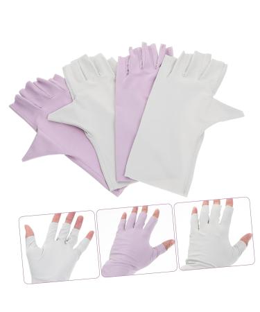 Didiseaon 2 Pairs Pink Gloves Uv Protection Gloves for Gel Nail Lamp Uv Gloves for Gel Manicures Fingerless Gloves Nail Art Supplies Gel Nail Lamp Uv Gloves Nail Supplies Nylon Breathable - Buy Online on GoSupps.com