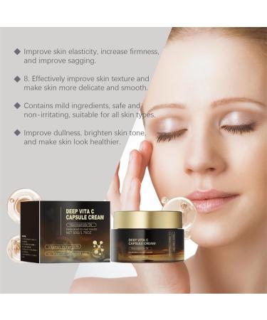 Deep Vitamin C Golden Capsule Face Moisturizer - Liposome Capsules For Wrinkles Skin Radiance - Transparent Gel with Collagen & Niacinamide for Firming Repairing Hydrating Skin Care - Buy Online on GoSupps.com
