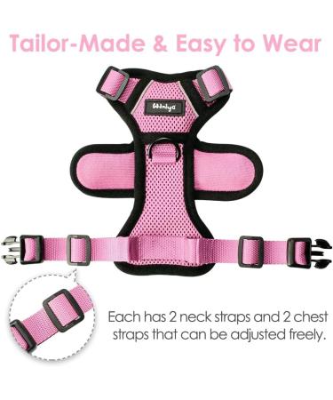 Breakproof Cat Dish Set with Adjustable Reflective Vest for Small Kittens - Pink XXS - Buy Online on GoSupps.com