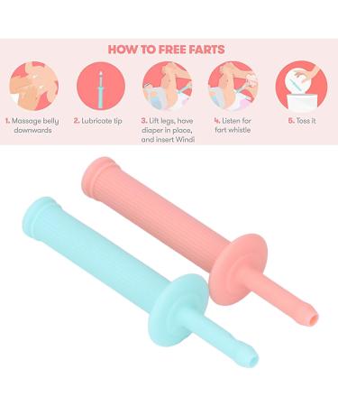 12pcs Baby Gas Reliever Silicone Portable Gas Colic Reliever Gently Safe Disposable Relieve Bloating Infant Gas Colic Reliever for Newborn - Buy Online on GoSupps.com