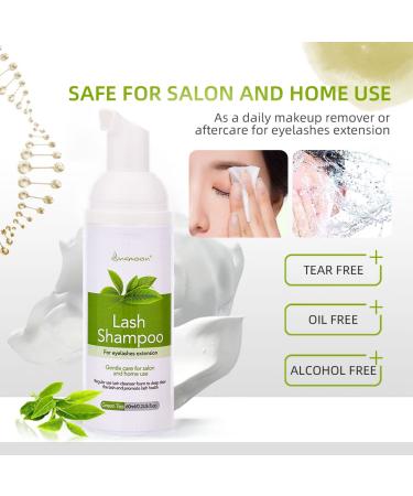 Buy Eyelash Shampoo for Extensions - 60ml Green Tea Foam Cleaner for Salon & Home Use - Buy Online on GoSupps.com