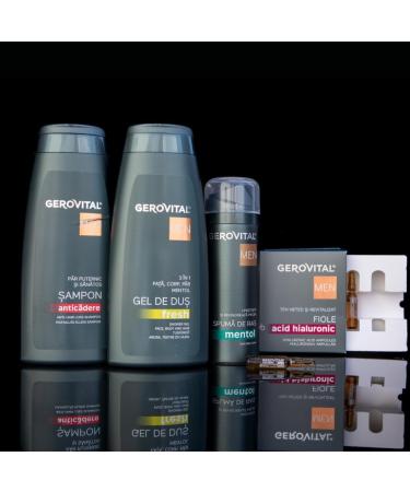 Gerovital Men Shampooing Quotidien Homme 400 ml Provitamine B5 & Menthol Nettoyage Doux Hydratation & Effet Fra cheur - Buy Online on GoSupps.com