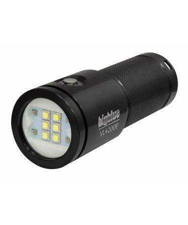 Bigblue VL4200P 4200 Lumen Wide-Beam Scuba Video Light Glossy Black