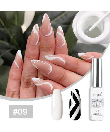 3Pcs Metallic Gold Gel Liner Nail Art Polish Set - Silver, White, and Gold | Thin Brush Painted Design | Soak off Curing for Nail Manicure Painting - 0.27 Fl Oz (Pack of 3) - Buy Online on GoSupps.com