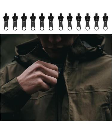 12-Piece Zipper Pull Set | Removable Zip Repair Kit | Black Zipper Fixers for Jackets Suitcases & Backpacks - Buy Online on GoSupps.com