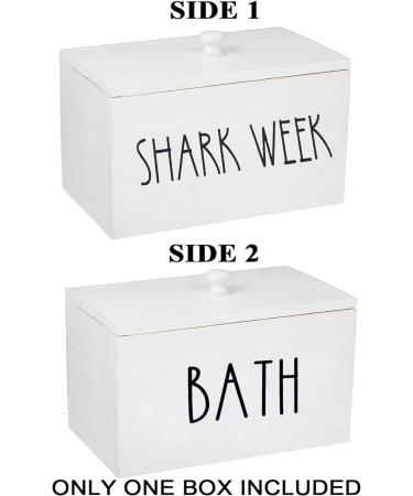 Rustic Wooden Tampon Holder for Bathroom | Farmhouse Pad Storage Container & Organizer | Stylish Bathroom Accessories - Buy Online on GoSupps.com