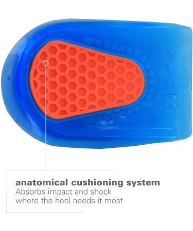Gel Heel Cup Inserts for Heel Pain Relief - Medium/Large Women's 9-12.5/Men's 8-11.5 - Buy Online on GoSupps.com