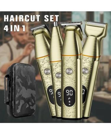 Hair Clippers 4 in 1 - All Metal Electric Trimmer for Men | Multifunction Household Grooming Kit - Washable Shaver - Buy Online on GoSupps.com