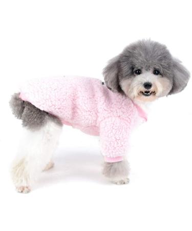 Zunea Winter Coat for Small Dogs - Fleece Warm Dog Sweater & Jacket for Puppies Chihuahuas & Cats - Pink XL - Perfect Pet Clothing for Boys & Girls - Buy Online on GoSupps.com