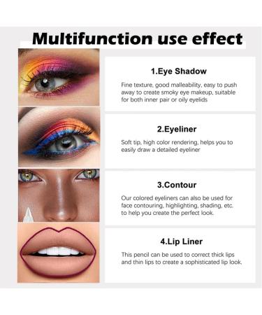 6Pcs Waterproof Glitter Eyeliner Pencils Set - Colorful Metallic Liquid Eye Liners for Women - Long Lasting Formula - Pack of 6 - Buy Online on GoSupps.com