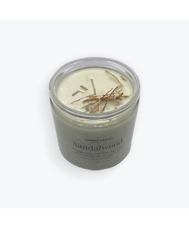 Sandalwood Candle | Handmade 100% Soy Wax Candle by Zambo Aroma | Natural & Therapeutic Essential Oils - Buy Online on GoSupps.com