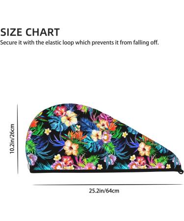Buy Colorful Flowers Hair Towel Wrap - Quick-Drying Towel Turban for Effortless Hair Care - Buy Online on GoSupps.com