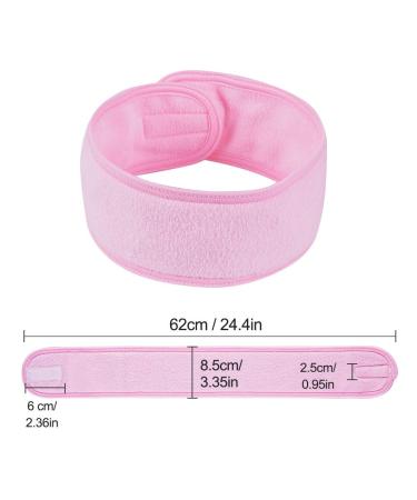 4 PCS Facial Spa Headbands - Terry Cloth Stretch Towel with Magic Tape in White, Black, Pink, Gray - Buy Online on GoSupps.com