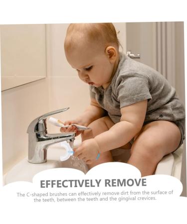 Fomiyes 2-Pack U-Shaped Child Toothbrush - Soft Bristle Mouth Cleaning Tool for Babies - Buy Online on GoSupps.com