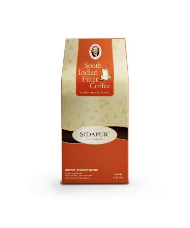 Sida'pur - South Indian Filter Coffee - Roasted and Ground - Coffee 80% : Chicory 20% - 200gms Bag