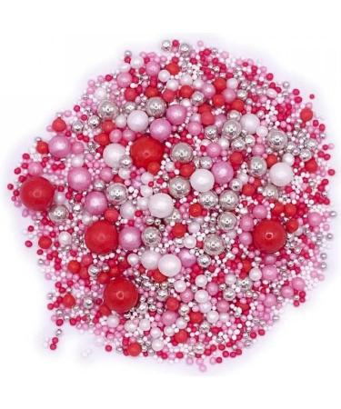 PEARL MIX - TWINKLE RED/PINK Sprinkles 6489 edible cake decorations 50g  - Buy Online on GoSupps.com