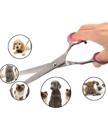 7 Inch Curved Dog Grooming Scissors | Stainless Steel Professional Shears for Pets with Safety Round Tips - Buy Online on GoSupps.com