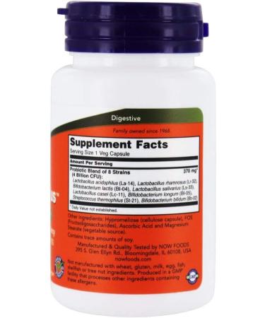 Now Foods Gr8-Dophilus 60 Veg Capsules - Probiotic Supplement for Digestive Health - Buy Online on GoSupps.com