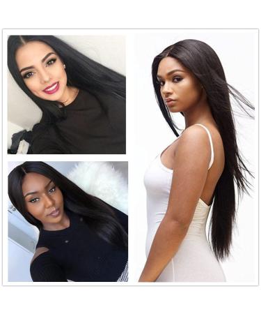 High-Quality Synthetic Black Lace Front Wigs - Long 26in 13x4 Heat-Resistant Replacement Wigs for Women - Buy Online on GoSupps.com