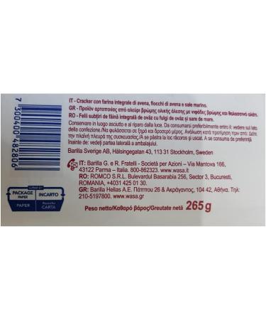Wasa Crunchy Twist Oat & Sea Salt Whole Grain Cracker with Oatmeal Oatmeal & Sea Salt 265g + Italian Gourmet Polpa di Pomo - Buy Online on GoSupps.com