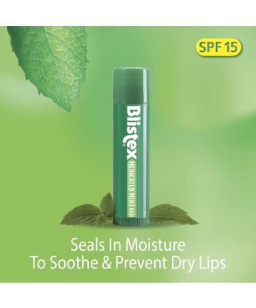 Blistex Medicated Mint Balm SPF 15 0.15 oz - Pack of 5 | Soothing Lip Care - Buy Online on GoSupps.com