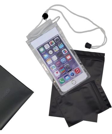 Foldable Water/Smell Proof Pouch with Watertight Zipper for Gym, Pool, Travel - Black - Buy Online on GoSupps.com