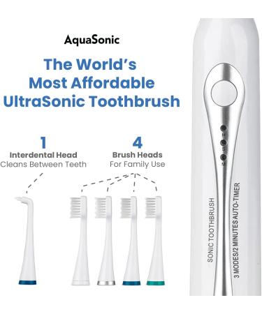 AquaSonic Home Dental Center: Electric Toothbrush & Water Flosser Combo - Complete Family Oral Care System with 10 Attachments - Various Modes - Buy Online on GoSupps.com