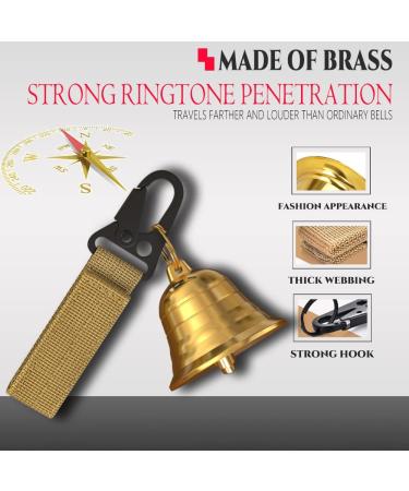 Solid Brass Bear Bell with Whistle for Hiking, Biking, Fishing & Climbing - Buy Online on GoSupps.com