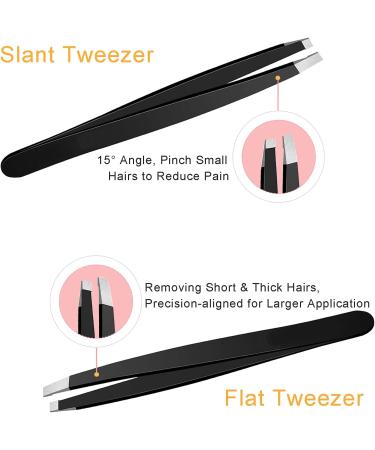 Jiasoval 4-Piece Eyebrow Tweezers Set - Precision Plucking & Face Hair Removal | Stainless Steel Beauty Tool for Women - Buy Online on GoSupps.com