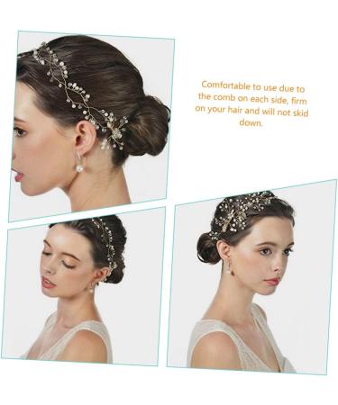 Ipetboom Crystal Double Hair Comb Wedding Hair Accessories Hair Combs for Wedding Bridal Hair Accessories Wedding Accessories Hair Comb Accessory Manual Hair Piece Alloy Bridesmaid - Buy Online on GoSupps.com