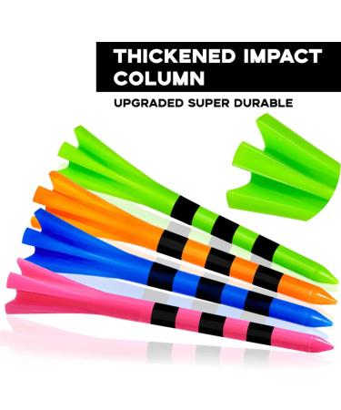 ENHUA Golf Plastic Tees 120 Pack - Unbreakable 3-1/4 Inch Long Blue Tees - Low Friction Bulk Tees - Mixcolor - Buy Online on GoSupps.com