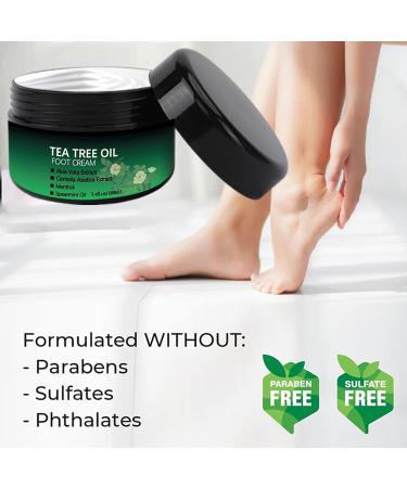 Tea Tree Oil Foot Cream Cracked Heel Repair Cream Cracked Heels and Itchy Skin Pain Relieving Foot Cream Tea Tree Cream Moisturizes Softens Foot Care Cracked Heel Repair Cream for Feet and Hand - Buy Online on GoSupps.com