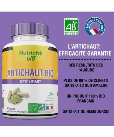 Organic Artichoke - 90 Capsules - Natural Detox - 100% Organic and Made in France - Slimming Organic Artichoke to Activate Transit and Protect the Liver - Buy Online on GoSupps.com