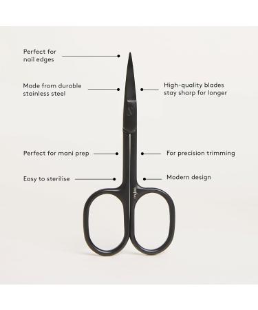 Mylee Straight Edge Nail Scissors Professional Sleek Matte Black Stainless Steel Salon-Quality Nail Scissors for Precision Trimming of Nail Edges and Creating Straighter Shapes - Buy Online on GoSupps.com