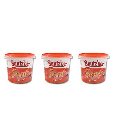 Bautzner Bautzner Set of 3 sharp mustard cups in a cup (3 x 200 ml)