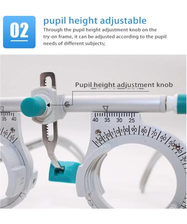 Adjustable Optical Test Frame | 48-80mm 360 Rotation Compatible with 5 Lenses | Ideal for Glass Businesses & Ophthalmology Centers - Buy Online on GoSupps.com