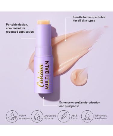 Bizzico Calcium Multi Balm Stick Collagen Solid Moisturizing Stick Hydrating&Firming Skin Moisturizing Cream Suitable for Eyes Neck Face - Buy Online on GoSupps.com
