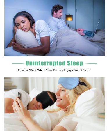 4 Pack Silk Sleep Masks in Pastel Blue and Black - Ultimate Sleep Comfort Set - Buy Online on GoSupps.com