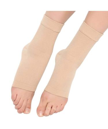 eYotto 1pair Compression Ankle Support Sleeve Breathable Ankle Wrap for Stabilize Ligament Relieve pain Arch Sport Stabilize Ligaments - For Swelling and Sprained Ankle Arthritis Recovery Injury Nude XL (Pack of 2) - Buy Online on GoSupps.com