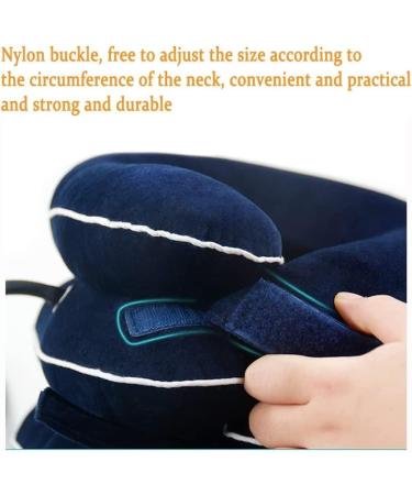 Samnuerly Inflatable Neck Traction Device | Adjustable Neck Support for Pain Relief & Stretching | Blue - Buy Online on GoSupps.com