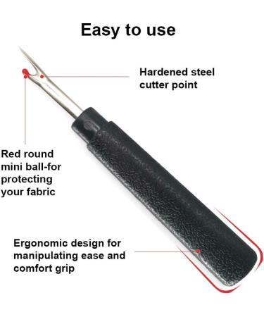2PCS Sharp Seam Rippers with Ergonomic Handles for Sewing - Thread Remover & Stitch Unpicker for Needlework and Clothing Patterns - Buy Online on GoSupps.com