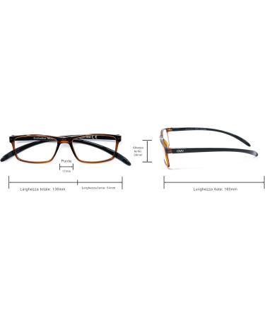 Gian Marco Venturi Unisex Verona Reading Glasses - Stylish Brown Frame Perfect Fit for Men & Women - International Shipping Available - Buy Online on GoSupps.com