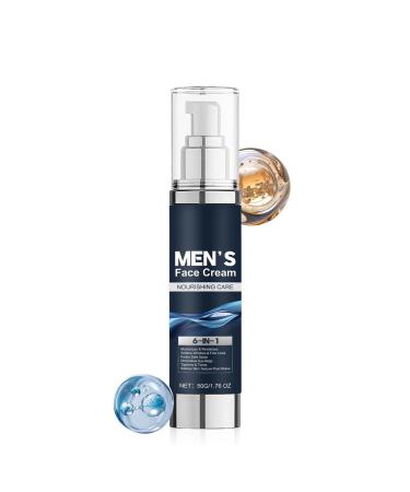 JINGLING JINGLING Men's Face Cream | 6-in-1 Moisturizing Cream with Plumping Effect 50g Day and Night Face Cream For Travel and Home Use
