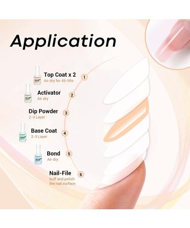 AZUREBEAUTY Dip Powder Top Coat 15ml - Professional Finish for Nail Dipping Set | French Nails Art, Manicure, DIY Salon - Beginners Essential - Buy Online on GoSupps.com