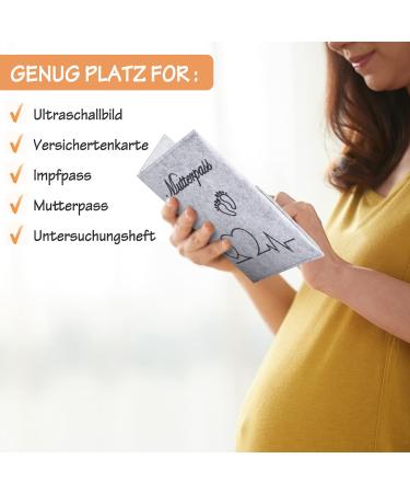Buy Tanker Street Mother Pass Cover | Felt Pregnancy Diary Bag with Ultrasound Image & Document Organizer - Buy Online on GoSupps.com