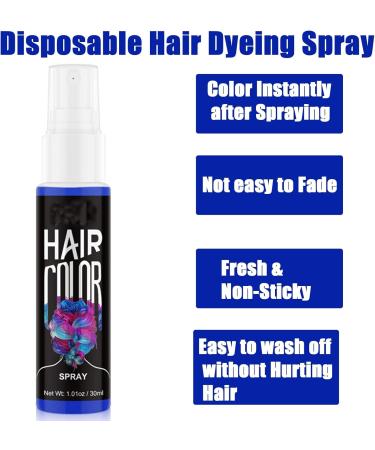 PurpleTemporary Hair Dye Hair Colour Spray Crazy Purple Hair Spray Temporary Washable Temporary Hair Colour Instant Styling Instant Hair Dye for Christmas Halloween Birthdays Party Cosplay - Buy Online on GoSupps.com