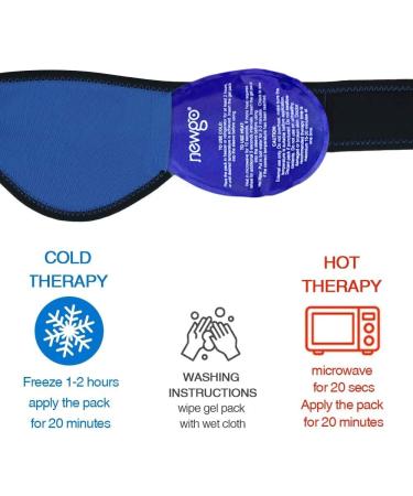 NEWGO Face Ice Pack for Jaw Pain Relief - Hot Cold Compress for TMJ, Wisdom Teeth, Migraine - 4 Reusable Gel Packs - Facial Surgery Recovery Aid - 1 Count - Buy Online on GoSupps.com