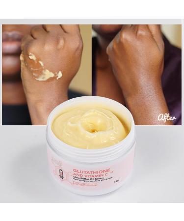 AILKE Organic Unrefined Shea Butter Oil Cream Daily Moisturizer for Face & Body Enriched with Glutathione & Vitamin C Alleviates Dryness 3.5 oz - Buy Online on GoSupps.com