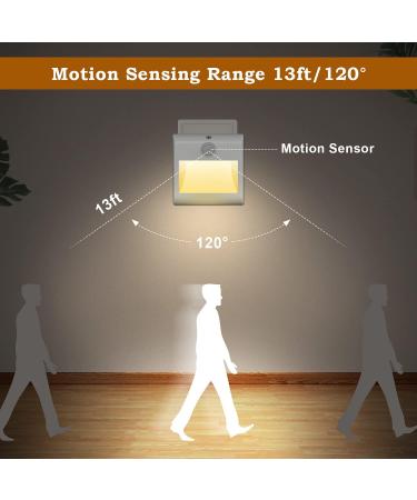 Suright Night Light Socket with Motion Detector - 2 Dimmable Brightness Modes for Kids' Room Bedroom Stairs & Kitchen - Warm White 2800-3500K - Buy Online on GoSupps.com