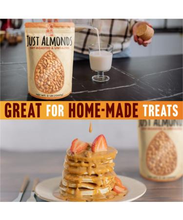Roastery Coast - Daily Nuts Just Roasted Almonds | Almonds Bulk 3 LB | Unsalted Nuts| Slow Dry Roasted | Steam Pasteurized | Plant Protein | Gluten Free | Non-GMO | Low carb | Keto Snack | Prime Snack A. Unsalted - Buy Online on GoSupps.com